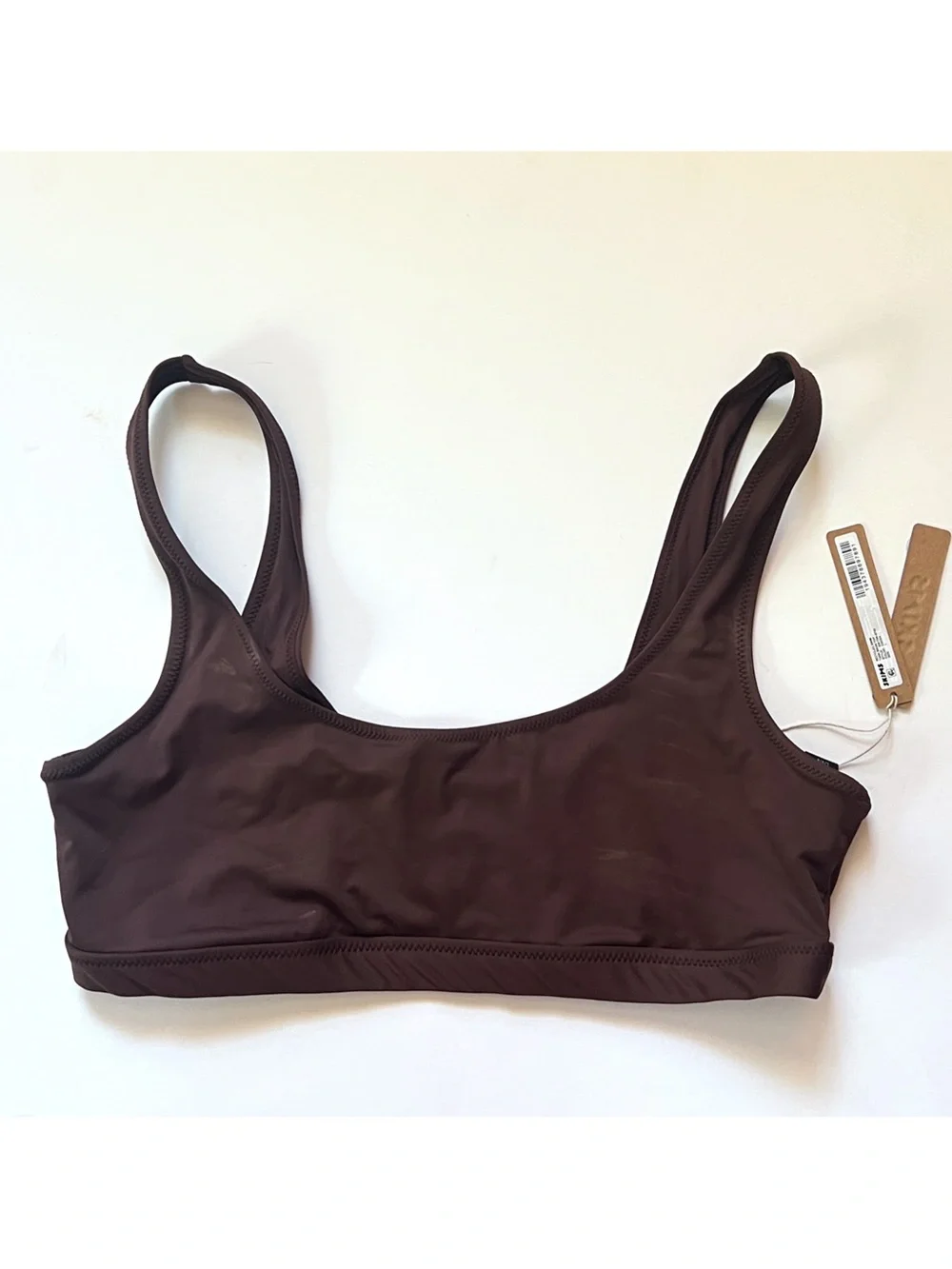NWT 🐻 SKIMS swim tank bikini top in cocoa (brown). LARGE